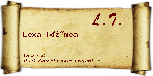 Lexa Tímea névjegykártya