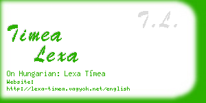 timea lexa business card